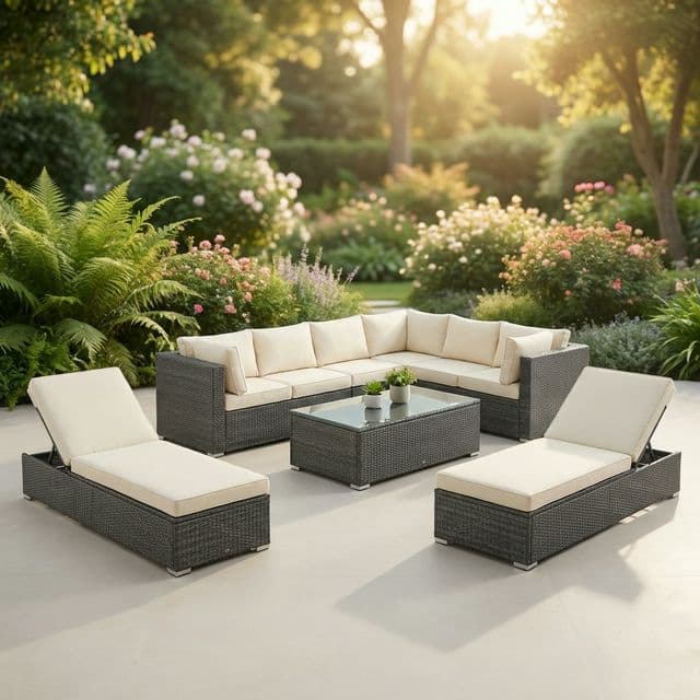 Premium Rattan Sofa Set